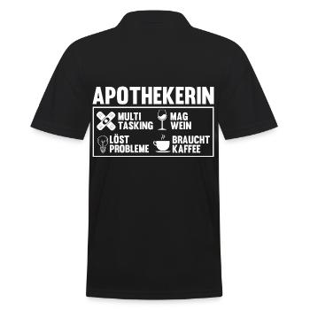 Apotheke Pharmazie Mediziner Apothekerin - Männer Poloshirt - Schwarz - Hinten - Kai (181cm)