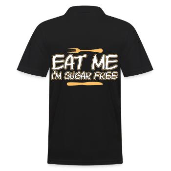 Eat Me Im Sugar Free - Men's Polo Shirt - black - Back - Kai (181cm)