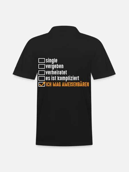 Ameisenbär - Männer Poloshirt - Schwarz