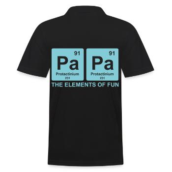 Dad Elements Science Gift Funny Dad - Men's Polo Shirt - black - Back - Kai (181cm)
