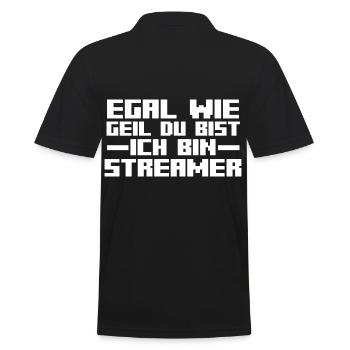 Gaming Zocken Zocker Gamer Streaming Streamer - Männer Poloshirt - Schwarz - Hinten - Kai (181cm)