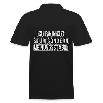Je ne suis pas têtu mais l'opinion est stable! - Polo Homme - noir - Dos - Kai (181cm)