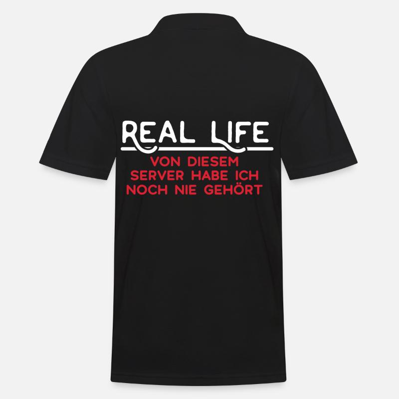 Real Life - Männer Poloshirt - Schwarz