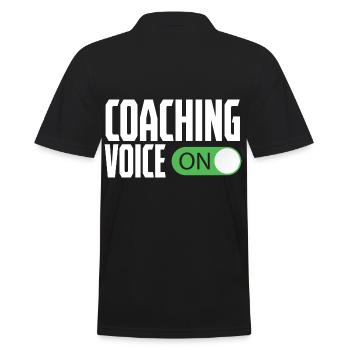 Coaching Voice On Coach Training - Men's Polo Shirt - black - Back - Kai (181cm)