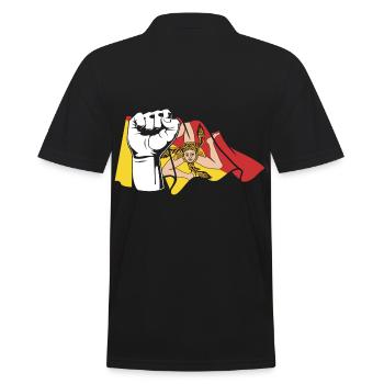 Faust Sizilianer Sicilia Sizilien - Männer Poloshirt - Schwarz - Hinten - Kai (181cm)
