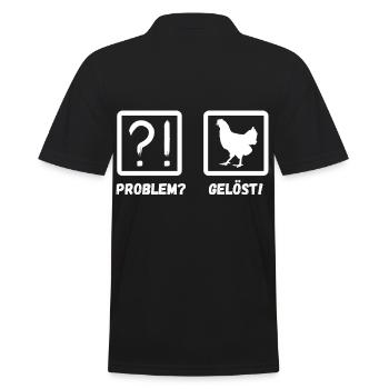 Huhn Hühnerstall Bauernhof Bauer Landwirt Hühner - Männer Poloshirt - Schwarz - Hinten - Kai (181cm)