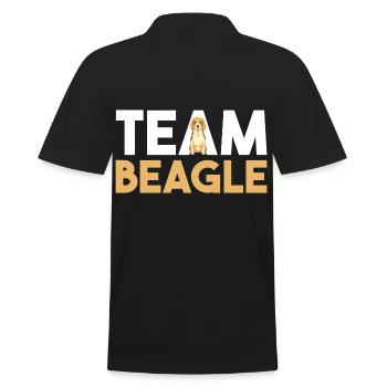 Hund Beagle - Männer Poloshirt - Schwarz - Hinten - Kai (181cm)
