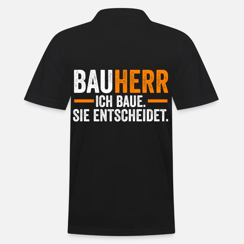 Bauherr - Männer Poloshirt - Schwarz