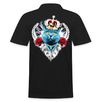 Blue Cat Le papillon bleu roi - Cat chat - Polo Homme - noir - Dos - Kai (181cm)