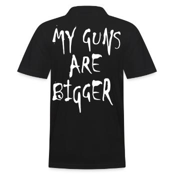 MY GUNS are bigger weapon 2reborn wh - Men's Polo Shirt - black - Back - Kai (181cm)