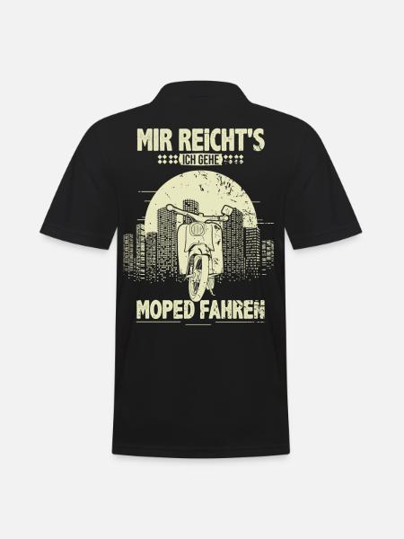 Ostalgie Schwalbe Simson Suhl - mir reichts - Männer Poloshirt - Schwarz