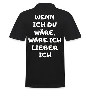Witziger Lustiger Spruch Geschenk Männer Frauen - Männer Poloshirt - Schwarz - Hinten - Kai (181cm)
