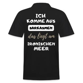 witziger lustiger Spruch Sarkasmus Ironie Geschenk - Männer Poloshirt - Schwarz - Hinten - Kai (181cm)