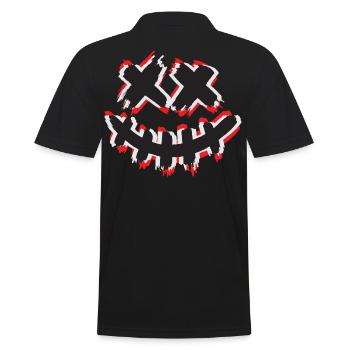 Smile X - Men's Polo Shirt - black - Back - Kai (181cm)