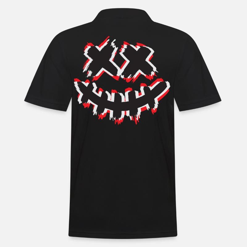 Smile X - Männer Poloshirt - Schwarz