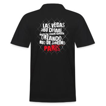 Tenue de MMA - zone de combat monde - Polo Homme - noir - Dos - Kai (181cm)