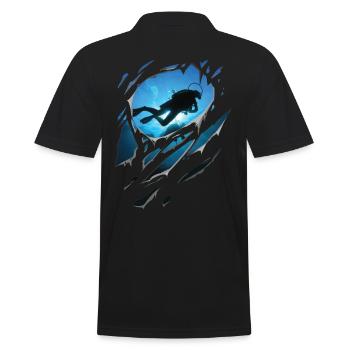 Fissures déchirées de cadeau de plongée - Polo Homme - noir - Dos - Kai (181cm)