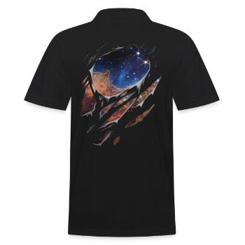 Astronomie Carina nebula galaxy zerrissen Geschenk - Männer Poloshirt - Schwarz - Hinten - Kai (181cm)