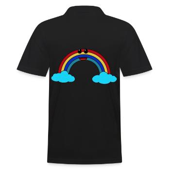 Happy Rainbow Bright Colors Kids Baby Toddler - Men's Polo Shirt - black - Back - Kai (181cm)