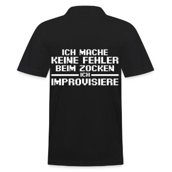 Gaming Zocken Zocker Gamer - Männer Poloshirt - Schwarz - Hinten - Kai (181cm)