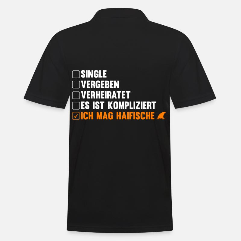 Fische Haifisch - Männer Poloshirt - Schwarz