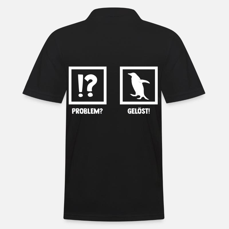 Pinguin - Männer Poloshirt - Schwarz