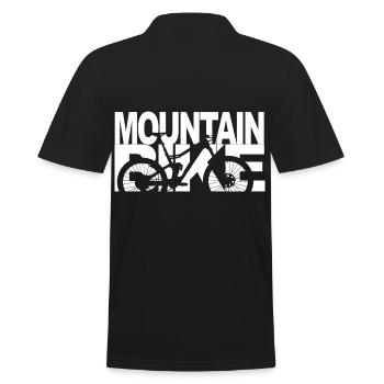 Mountain biking in the mountains - Men's Polo Shirt - black - Back - Kai (181cm)