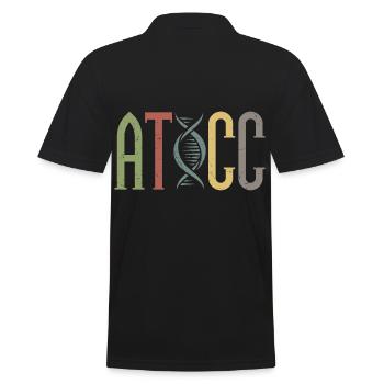 Aticc Genetics DNA String - Men's Polo Shirt - black - Back - Kai (181cm)