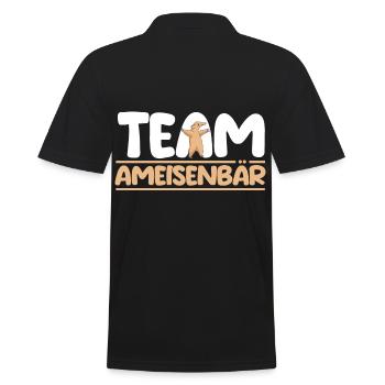 Ameisenbär - Männer Poloshirt - Schwarz - Hinten - Kai (181cm)