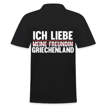 Griechen Grieche Griechenland - Männer Poloshirt - Schwarz - Hinten - Kai (181cm)