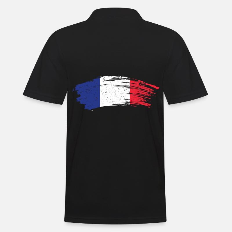 Frankreich - Männer Poloshirt - Schwarz