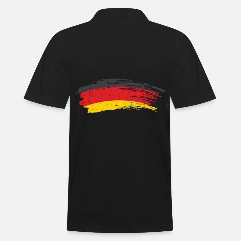 Deutschland Flagge - Männer Poloshirt - Schwarz