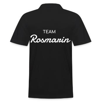 Team Rosmarin - Kräuter Liebhaber - Männer Poloshirt - Schwarz - Hinten - Kai (181cm)