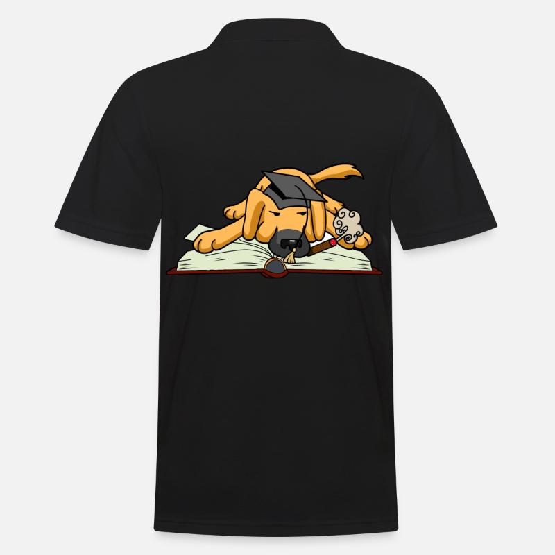 Hund Studerende Study University University Lær bog - Herre poloshirt - sort