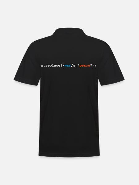 replace war with peace - Men's Polo Shirt - black