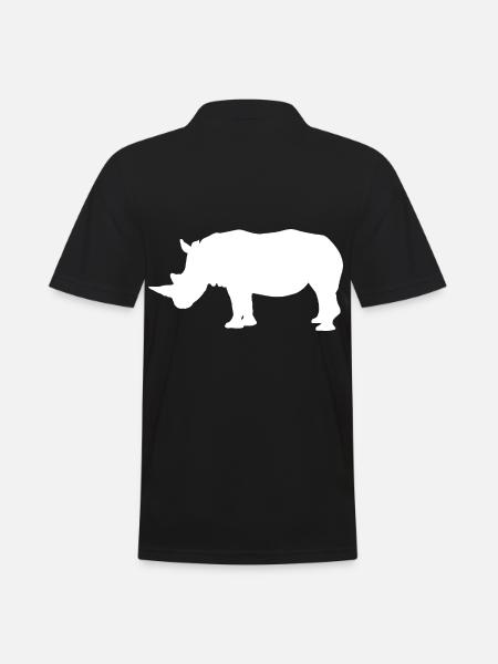 Nashorn - Männer Poloshirt - Schwarz