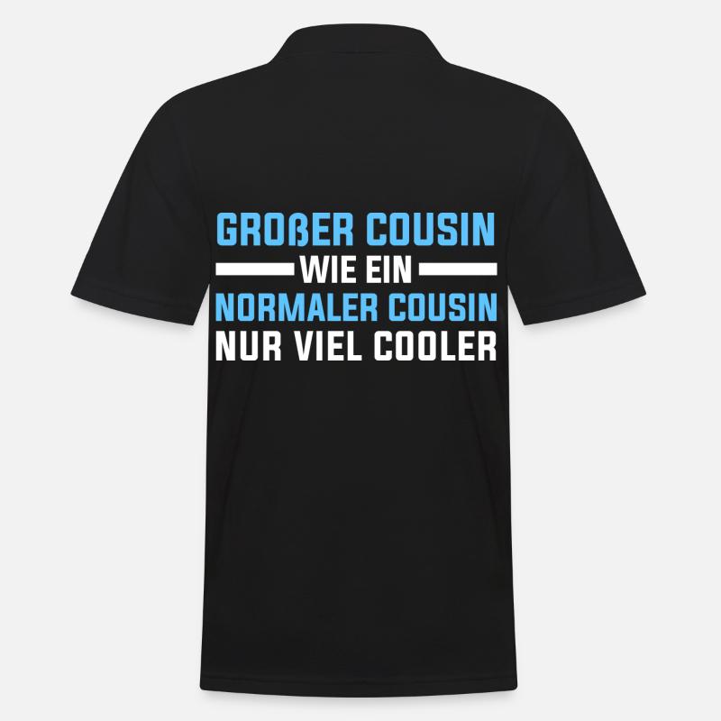 Großer Cousin Geschenkidee - Männer Poloshirt - Schwarz