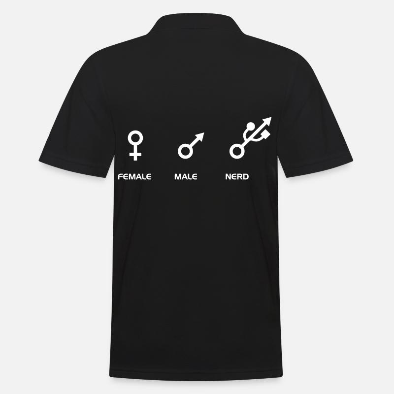 Nerd Shirt Nerdy Geek Computerfreak Geschenk - Männer Poloshirt - Schwarz