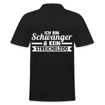 Mutter Schwangerschaft Schwanger Werdende Mama - Männer Poloshirt - Schwarz - Hinten - Kai (181cm)