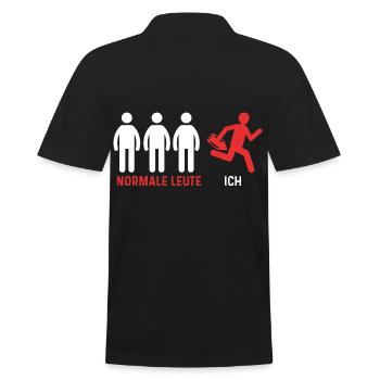 Rettungsschwimmer Bademeister - Männer Poloshirt - Schwarz - Hinten - Kai (181cm)