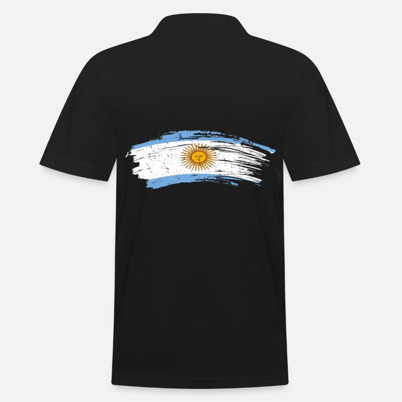 Argentinien - Männer Poloshirt - Schwarz