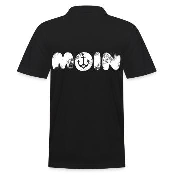 Moin - Männer Poloshirt - Schwarz - Hinten - Kai (181cm)