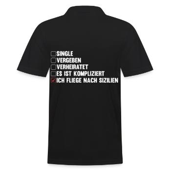 Sizilianer Sizilianisch Sizilien - Männer Poloshirt - Schwarz - Hinten - Kai (181cm)