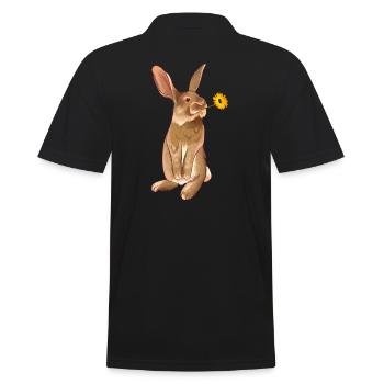 Lièvre des neiges animal sauvage - Polo Homme - noir - Dos - Kai (181cm)
