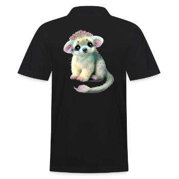 Cuddle Baby Animal - Men's Polo Shirt - black - Back - Kai (181cm)
