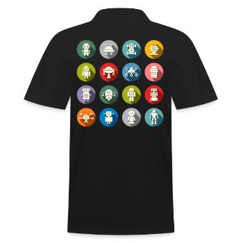 Robot famille - Polo Homme - noir - Dos - Kai (181cm)