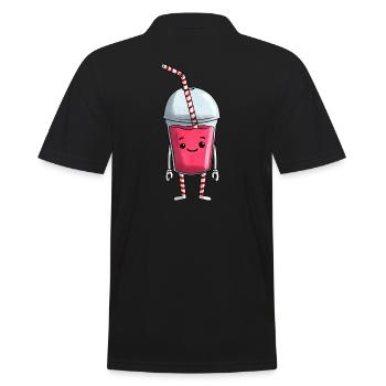 J’aime le milk-shake - Polo Homme - noir - Dos - Kai (181cm)
