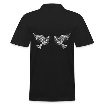 Pigeons Oiseaux Ailes - Polo Homme - noir - Dos - Kai (181cm)