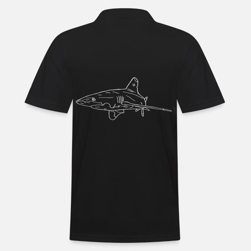 Hai - Männer Poloshirt - Schwarz