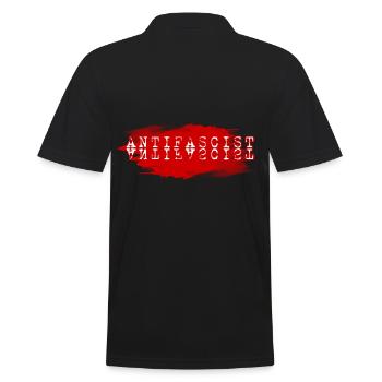 ANTI-FASCIST PROTEST RESISTANCE - Men's Polo Shirt - black - Back - Kai (181cm)